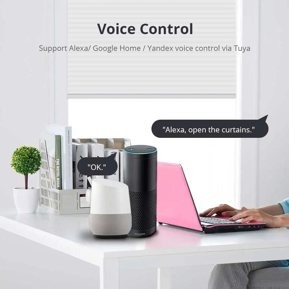 Zemismart Zigbee Roller Shade Blinds Motor for 17 25 28mm Tube Smart Electric Curtain Engine Works with Tuya Alexa Google Home