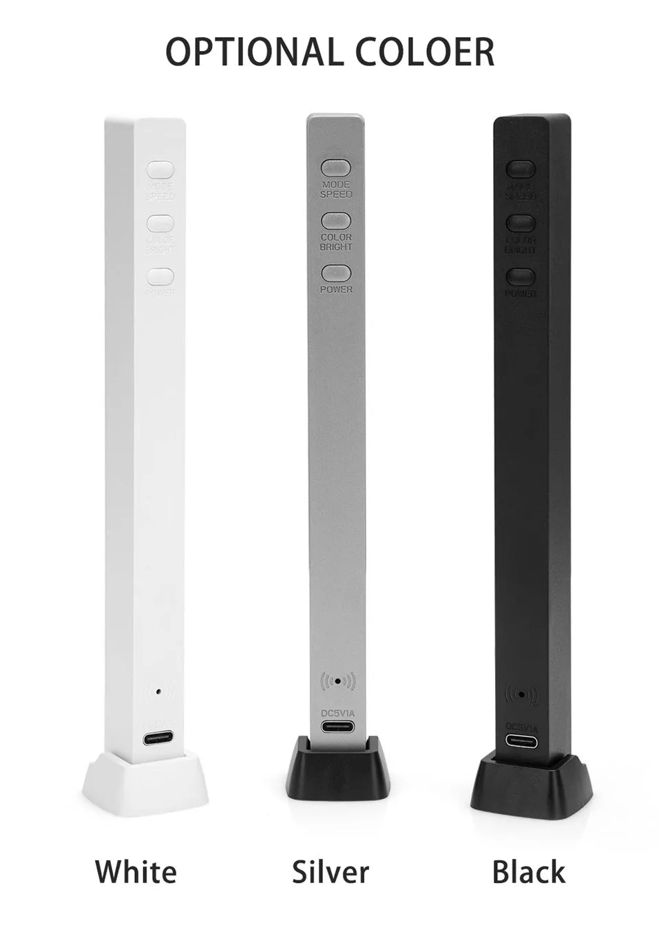 LED Ambient Light RGB Table Lamp Bluetooth Music Sync Night Light USB Rechargeable Desk Mood Light for Car PC Gaming Room Decor