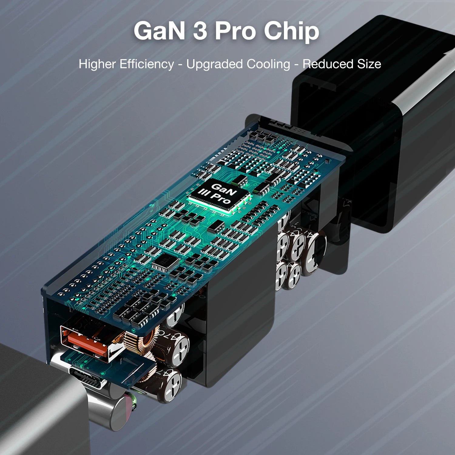 100W GaN 3ports USB C PD Charger Fast Charging PD100W 65W PPS QC4+ 27W For MacBook,iPhone 16,Galaxy S24,Tablet,iPadPro