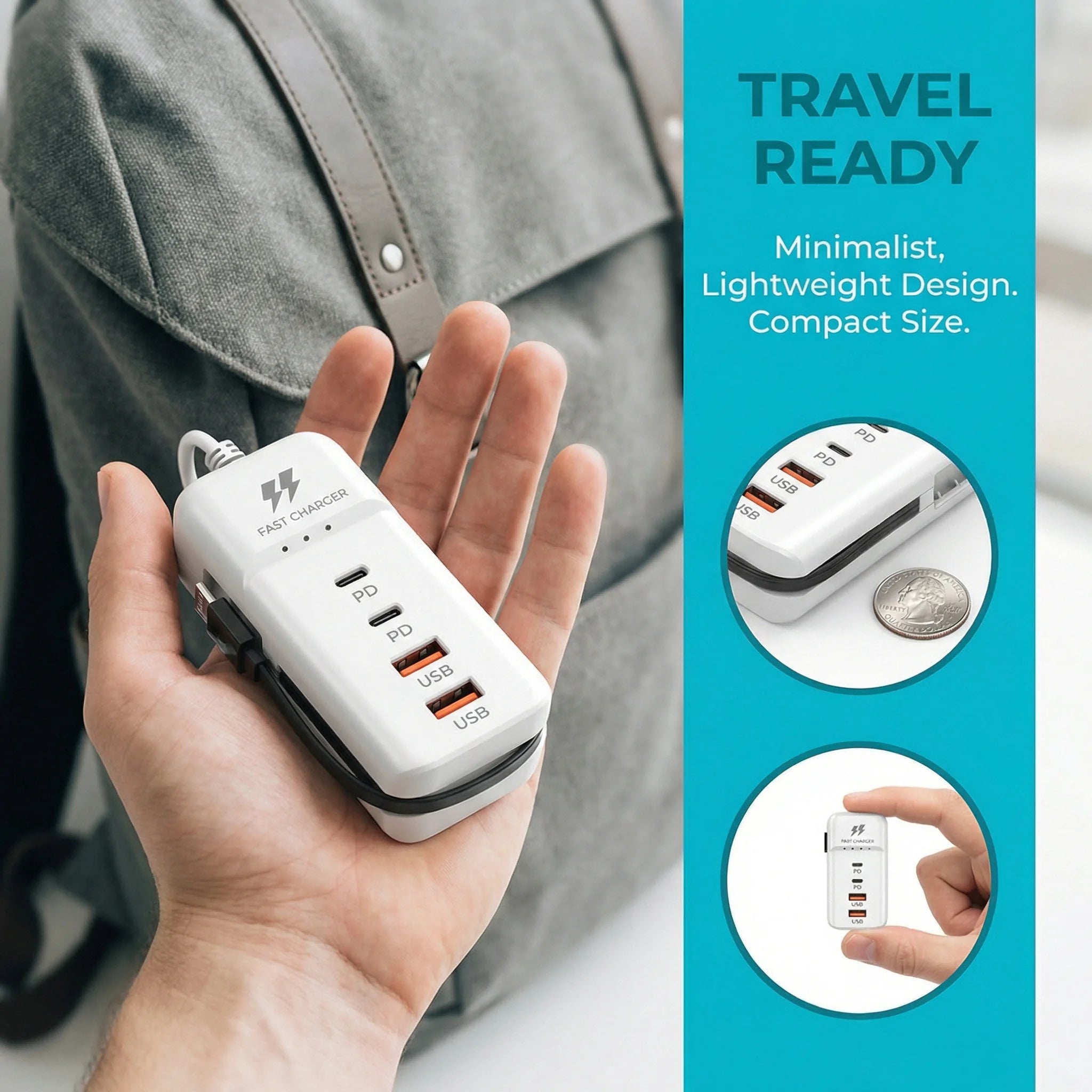 USB Charger PD Type C Fast Charge Quick Wall Chargers Multiport USB Hub Adapter Mobile Phone EU/US Plug USB Type C Quick Charger