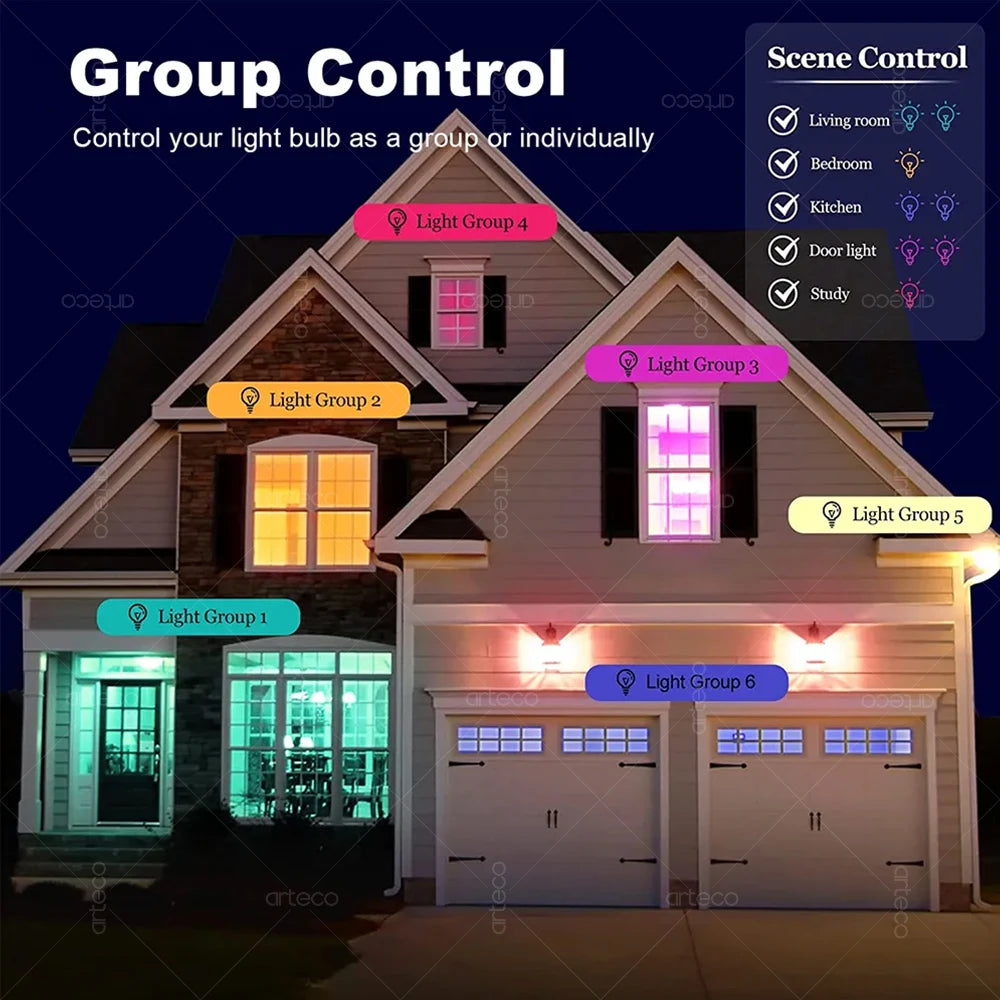 EWelink E27 E14 GU10 Smart Bulb WiFi Zigbee,Dimmable Led Light Bulb RGB CW Lamp Works With Alexa Amazon Google Home Yandex Alice