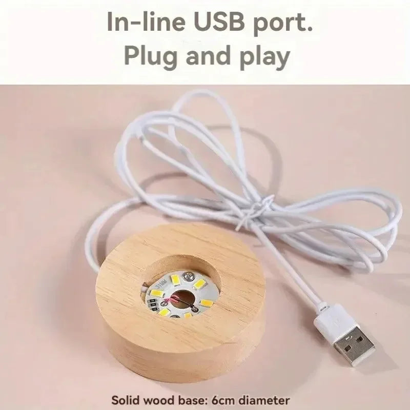 6cm Bedside RGB Lamp Solar Theme Cosmos Series Crystal Ball Night Lights Milky Way Moon Small Ornaments for Desk Creative Gift