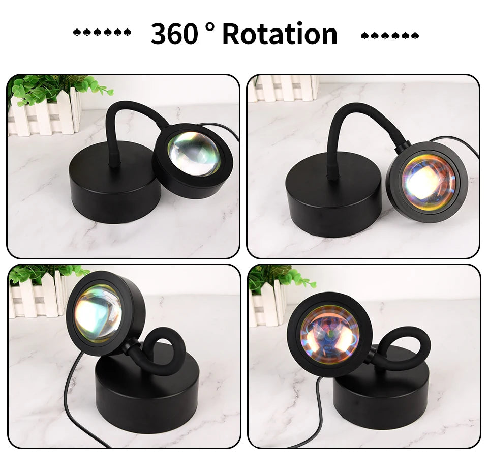Smart Sunset Lamp Tuya LED Night Ligh USB RGB Smart Life APP Remote Projection For Room Decoration Photography Festival Birth