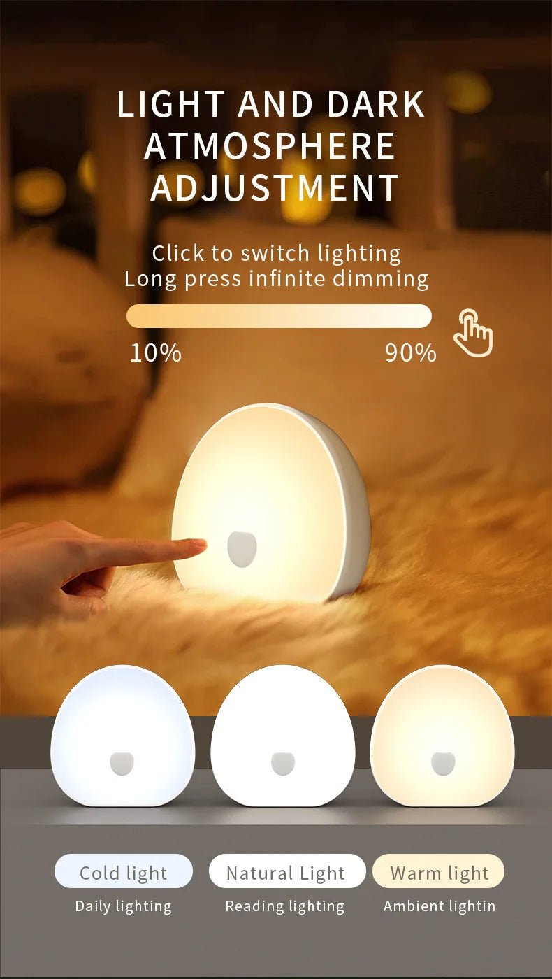 RGB Sleep White Noise Machine with Soothing Sound Touchable Rechargeable LED Night Light Relaxing Audio & Sleep Lamp for Baby