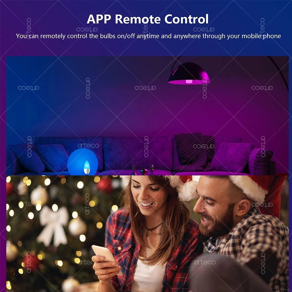 Tuya E27 GU10 E14 Bulb WiFi Zigbee Bluetooth,Dimmable Smart LED Lamp 2700-6500K RGBCW,LED Light Bulb Work With Alexa Google Home