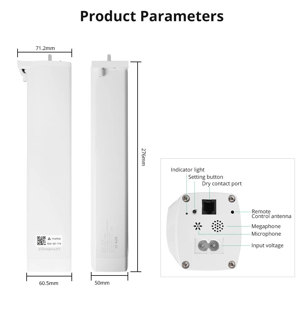 Zemismart Matter Over Thread Smart Curtain Motor Google Home App Samrtthings App Control Automatic Curtain System