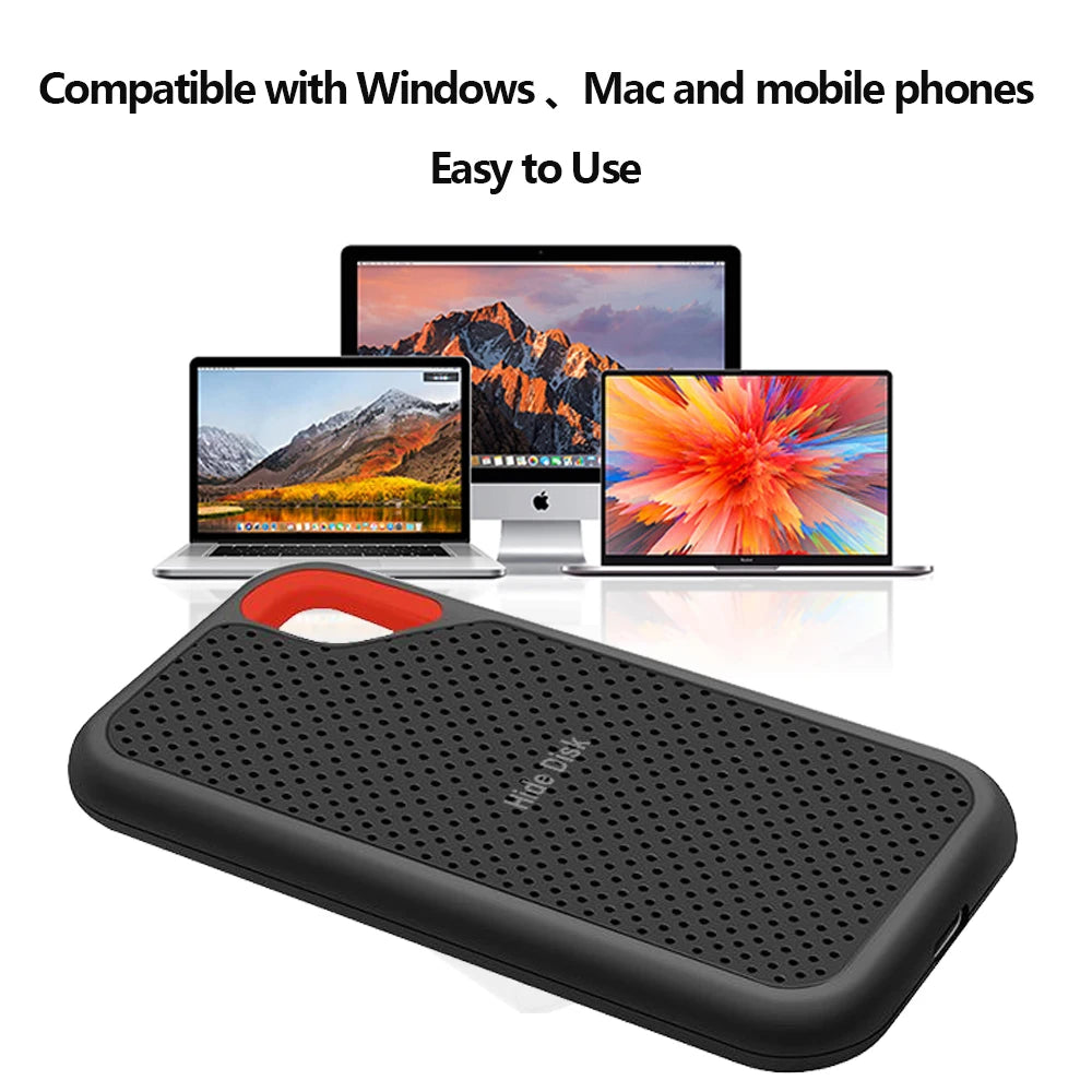 High Speed Portable SSD 256TB External Solid State Drive 1TB 2TB External Hard Drive 4TB External Hard Disk For Laptop Mac Phone