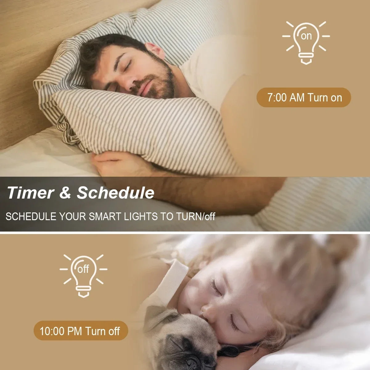 Dimmable Tuya Rgb Smart Bulb Gu10 C37 A60 T37 E14 E27 B22 Light Wifi Led Magic Lamp AC85V-265V Work With Alexa Google Home