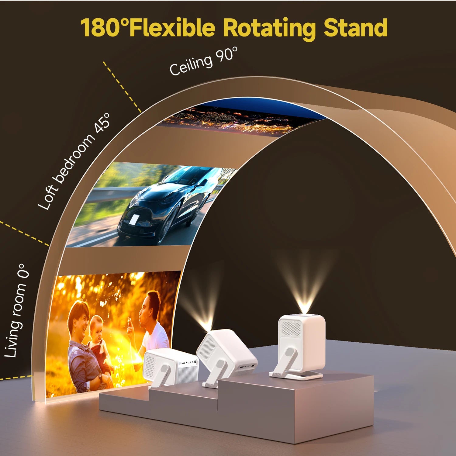 Magcubic Auto Focus 4K HD 1920*1080P 420ANSI Portable Projector Android 11 BT5.4 Built 5W HiFi Speaker For Home Theater HY310 X