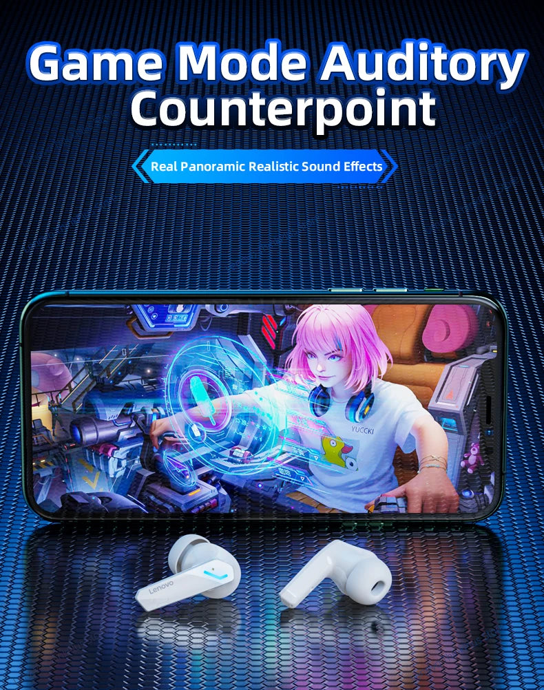 Original Lenovo GM2 Pro Earphone Bluetooth 5.3 Wireless Gaming Earbuds Low Latency HD Call Dual Mode Headphones With Mic GM2Pro