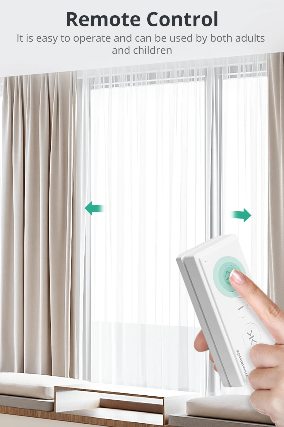 Zemismart Matter Over Thread Smart Curtain Motor Google Home App Samrtthings App Control Automatic Curtain System