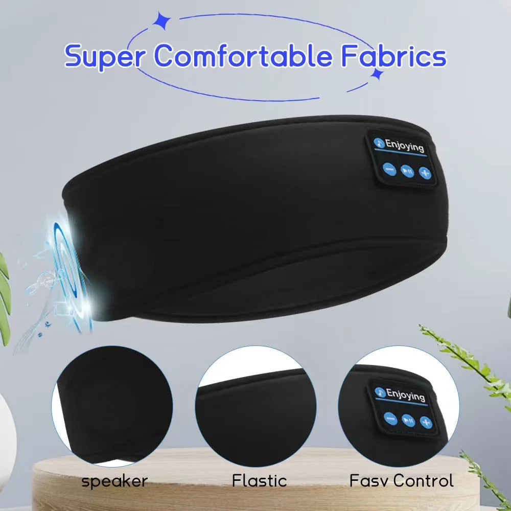 Wireless Bluetooth Music Eye Mask Sports Headband Anti-noise Headphones Talk Running Yoga Music Headwear Wireless Sleep Headphon