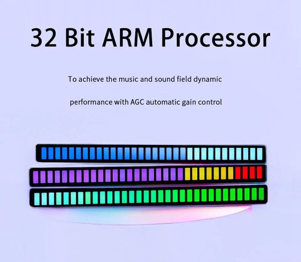 LED Ambient Light RGB Table Lamp Bluetooth Music Sync Night Light USB Rechargeable Desk Mood Light for Car PC Gaming Room Decor