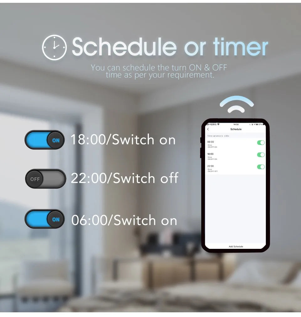 MARPOU Tuya Smart LED Ceiling Lamp Wood Grain App Voice Control Alexa/Google Remote Control Square Ceiling Lights Living Room