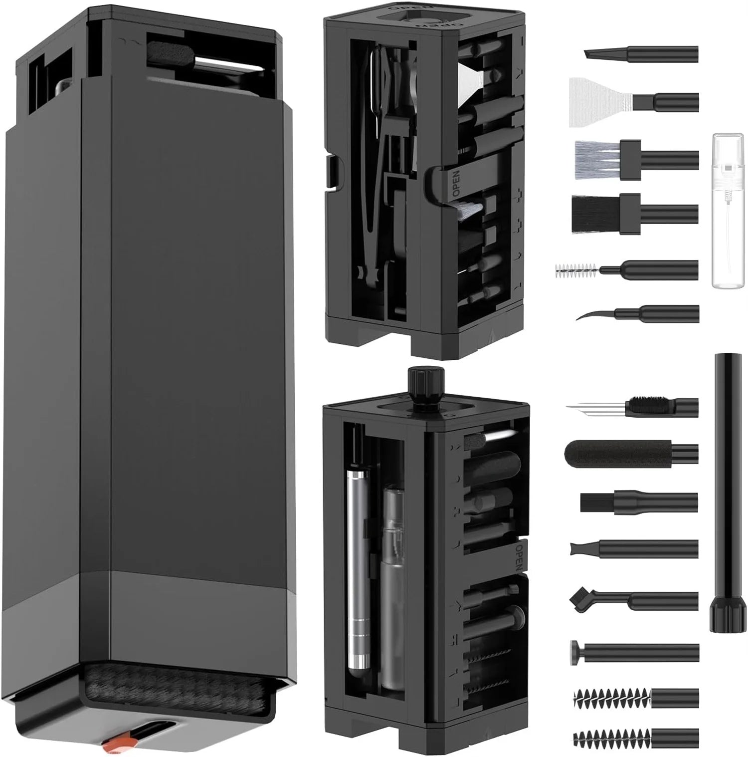 Professional 32-in-1 Electronics Cleaning Tools Set – for iPhone Port, AirPods Case, Bluetooth Earbuds, PC Keyboard, Laptop