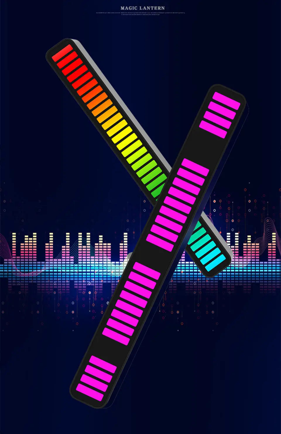 LED Ambient Light RGB Table Lamp Bluetooth Music Sync Night Light USB Rechargeable Desk Mood Light for Car PC Gaming Room Decor