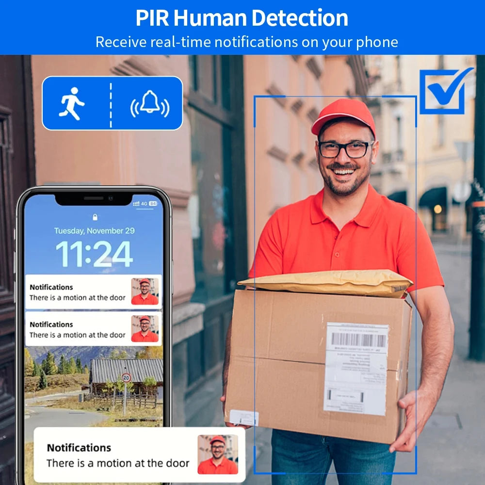 5G 2.4G WiFi Video Doorbell 1080P Tuya Smart Outdoor Wireless Intercom Waterproof Wireless Camera Ringing Bell