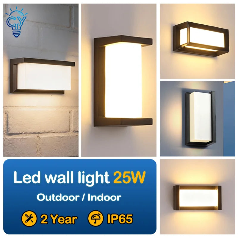 LED Outdoor Wall Light Ip65 Waterproof Wall Lamp Led Outdoor Lighting Porch Lights For Balcony Home Garden Light Bedroom 85-220V