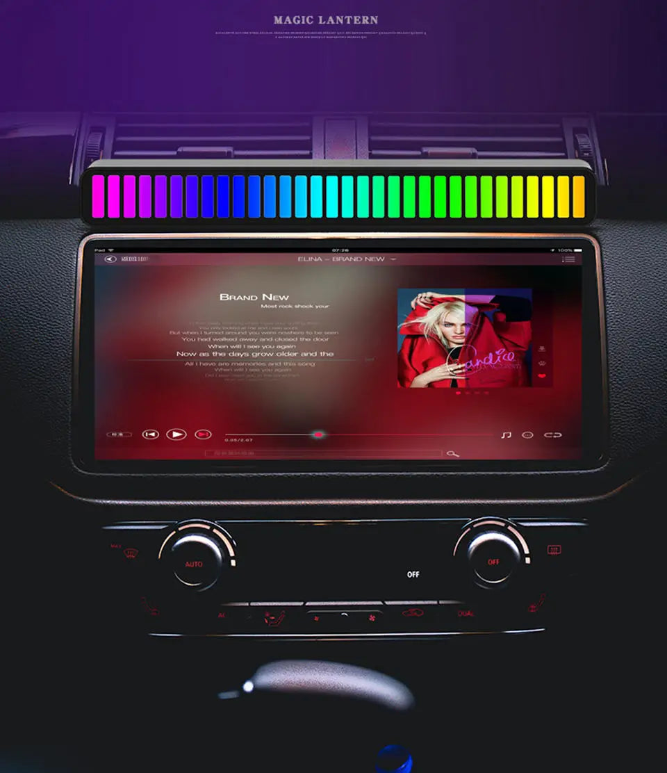 LED Ambient Light RGB Table Lamp Bluetooth Music Sync Night Light USB Rechargeable Desk Mood Light for Car PC Gaming Room Decor