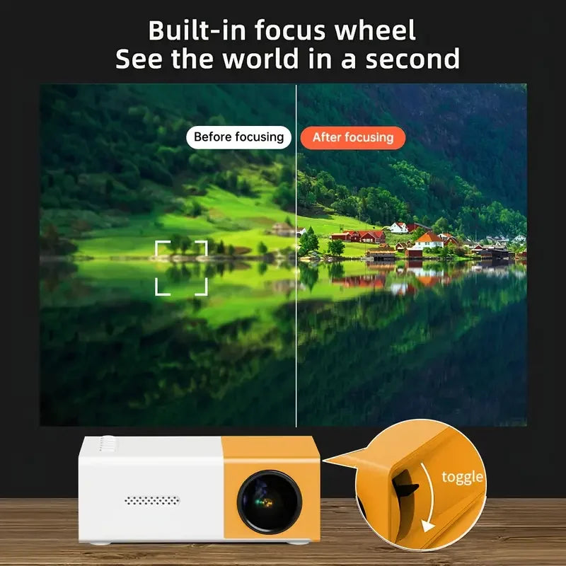 Ultra high definition projector for home bedroom wall projection, home cinema with mobile phone screen projection, TV office
