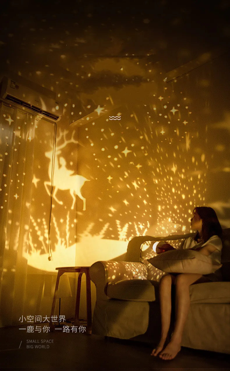 Kids Gift Projector Night Light Rechargeable 360 Adjustable Design Bedroom Nebula Galaxy Projector Lights Christmas Birthday