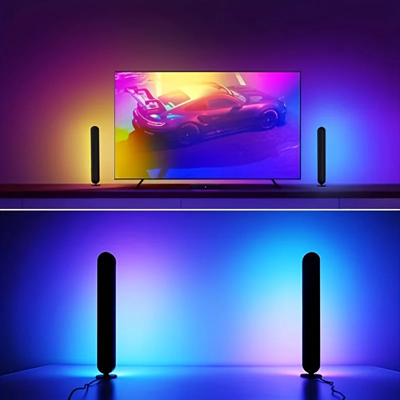 1/2pc LED Desktop Smart RGB Light Bars with Remote 16colors USB Plug Night Light for Gaming Desk Office Party TV Background Gift