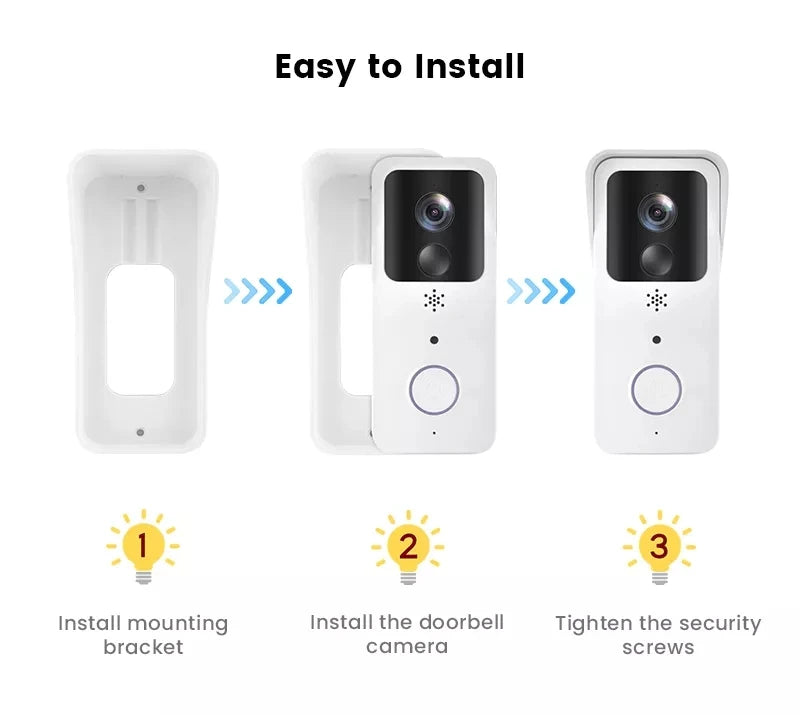 5G 2.4G WiFi Video Doorbell 1080P Tuya Smart Outdoor Wireless Intercom Waterproof Wireless Camera Ringing Bell