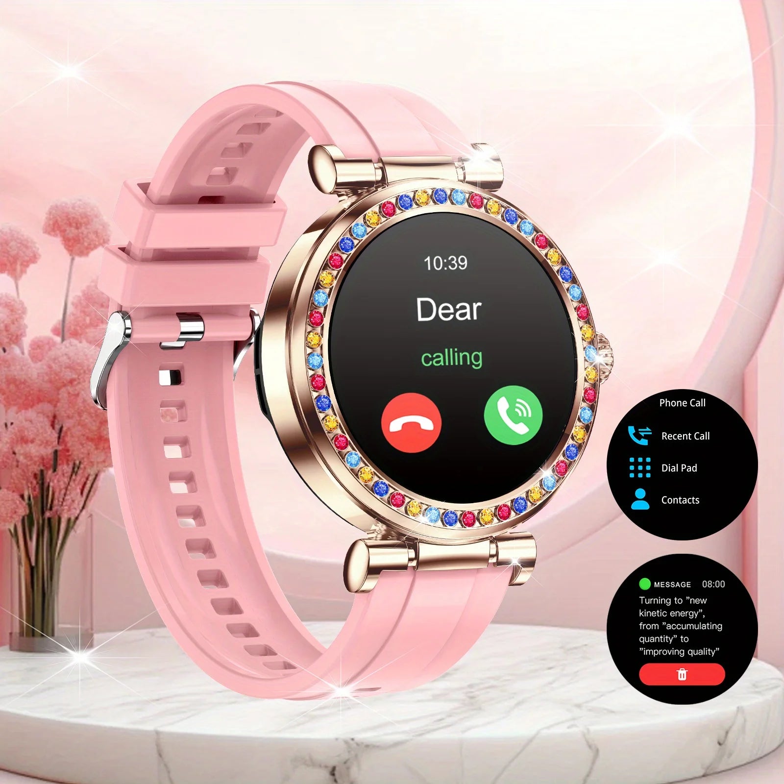 Woman Smart Watch,call Notification and Rejection,  Pedometers, Music Playback, for Women Gift