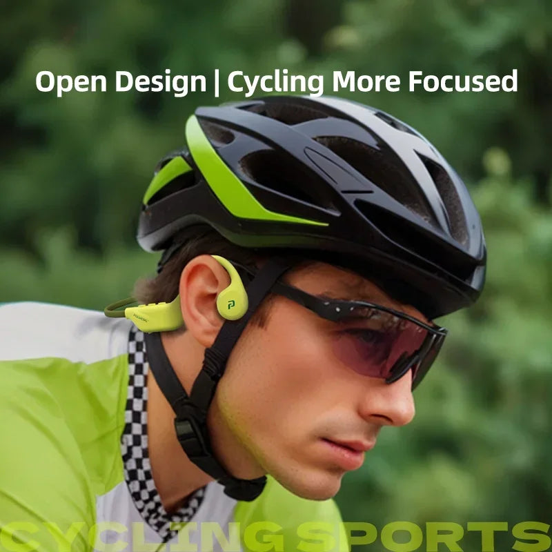 POLVCDG X1 Bone Conduction Cycling Earphones 32GB Memory Bluetooth 5.4 Open Running Headset Sports Technology 2025 Model