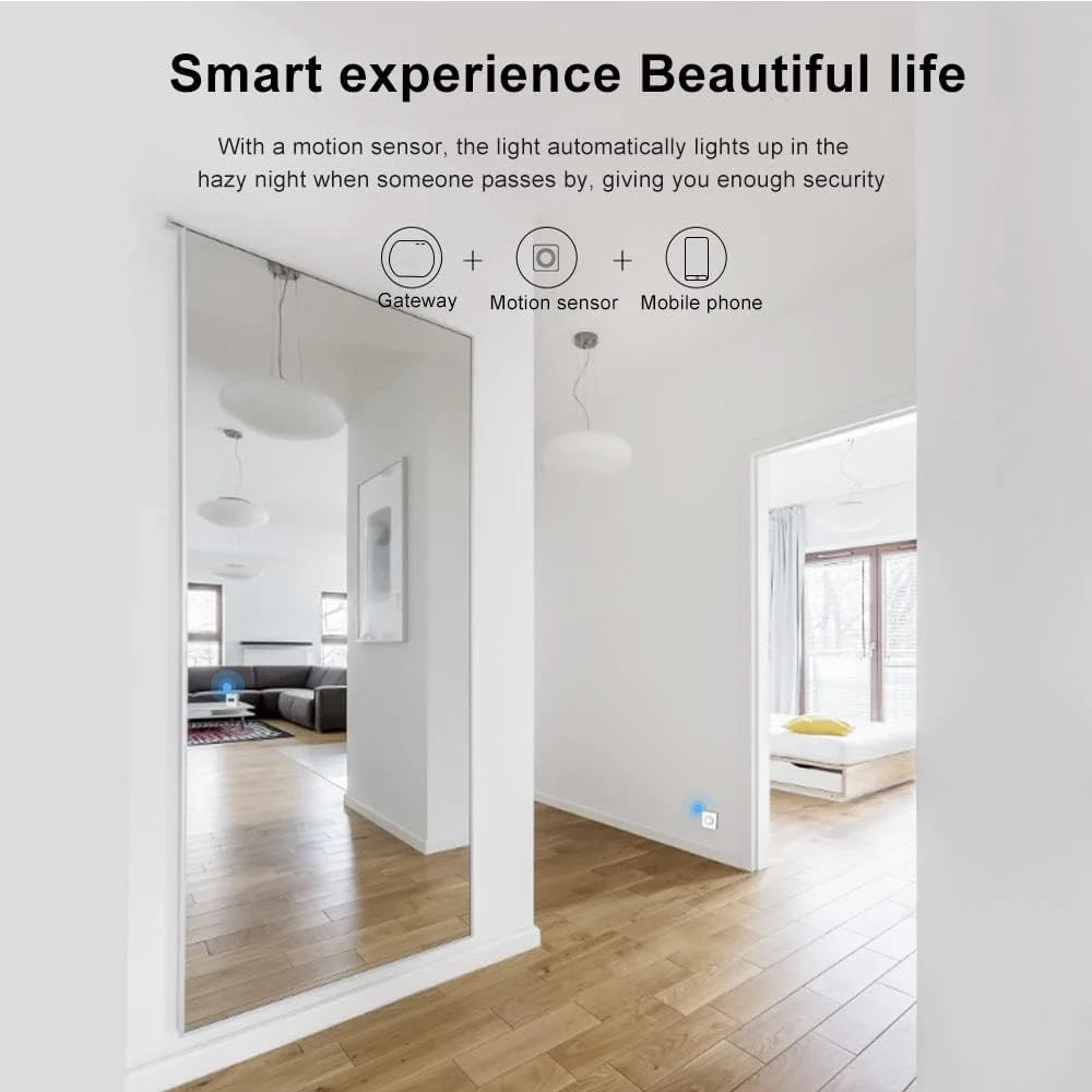 Zigbee Mini PIR Motion Sensor Human Motion Infrared Detector Security Alarm Work With Alexa Google Home Zigbee2MQTT Need Gateway