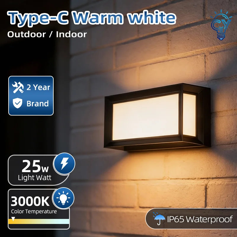 LED Outdoor Wall Light Ip65 Waterproof Wall Lamp Led Outdoor Lighting Porch Lights For Balcony Home Garden Light Bedroom 85-220V