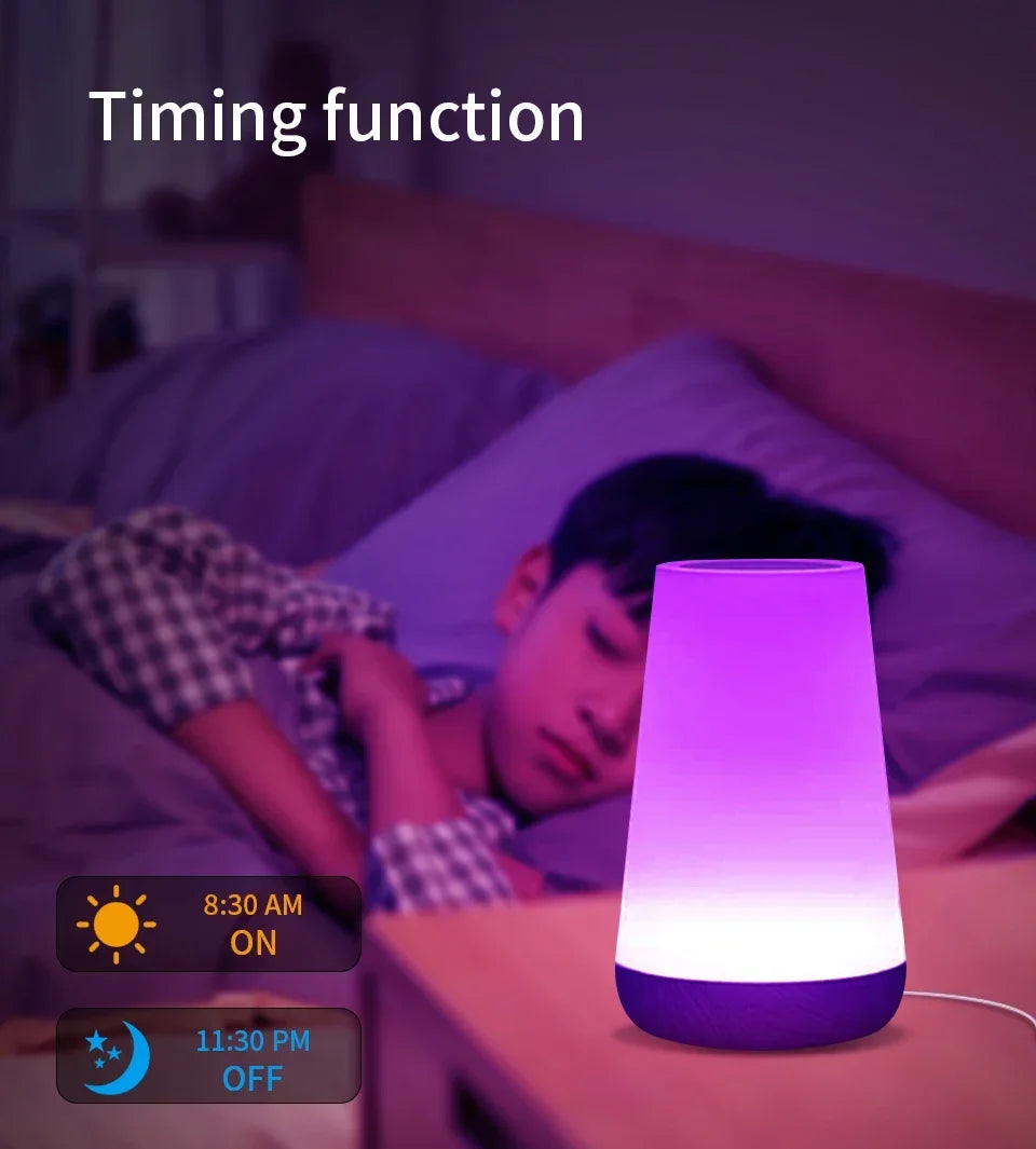 Tuya Wifi LED Smart Night Lights Dimmable Touch Table Lamp RGB Table Bedside Lamp Voice APP Control Google Home Alexa Smartlife
