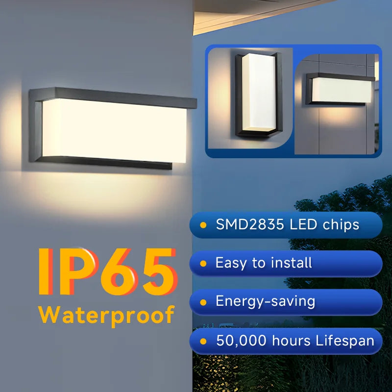 LED Outdoor Wall Light Ip65 Waterproof Wall Lamp Led Outdoor Lighting Porch Lights For Balcony Home Garden Light Bedroom 85-220V