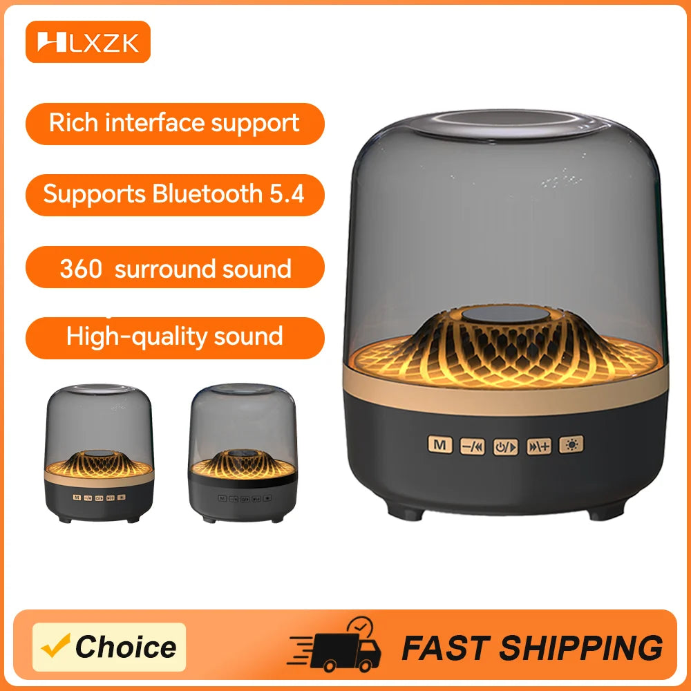 Portable Wireless Soundbar Bluetooth 5.3 Home Theater Speaker Subwoofer Hi-Fi Acoustic Breathing Lamp for Android IOS