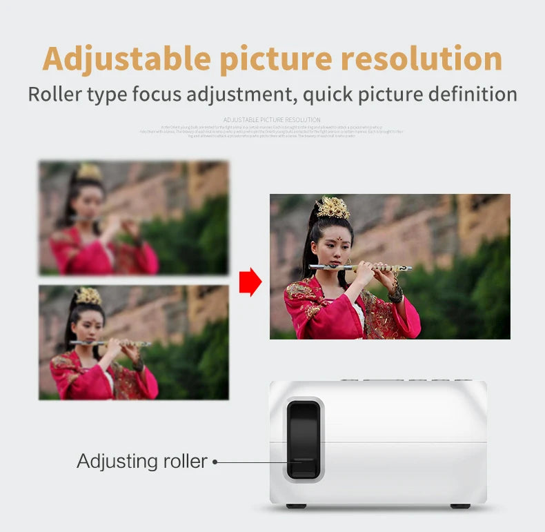 YG300 Mini Projector LED Yg300 Upgraded Version 1000 Lumen 320x240P HDMI-compatible USB Audio Home Media Player Beamer
