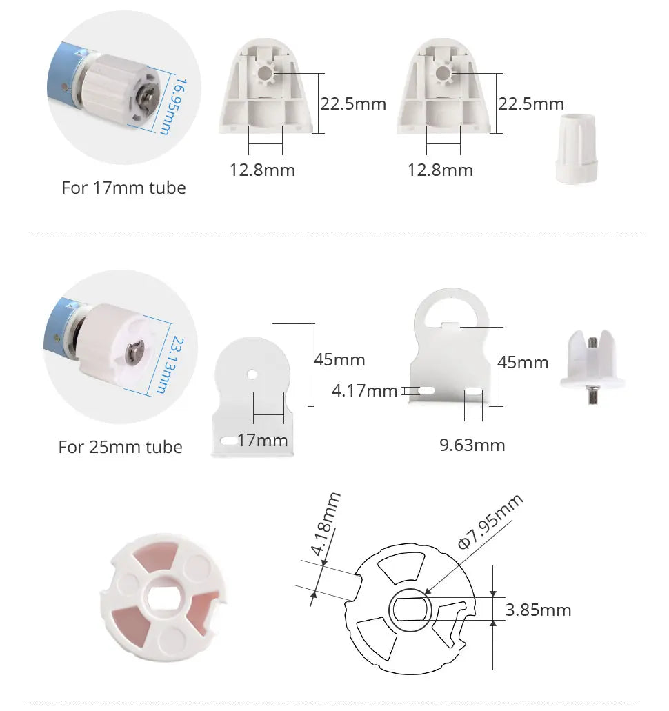 Zemismart Zigbee Roller Shade Blinds Motor for 17 25 28mm Tube Smart Electric Curtain Engine Works with Tuya Alexa Google Home