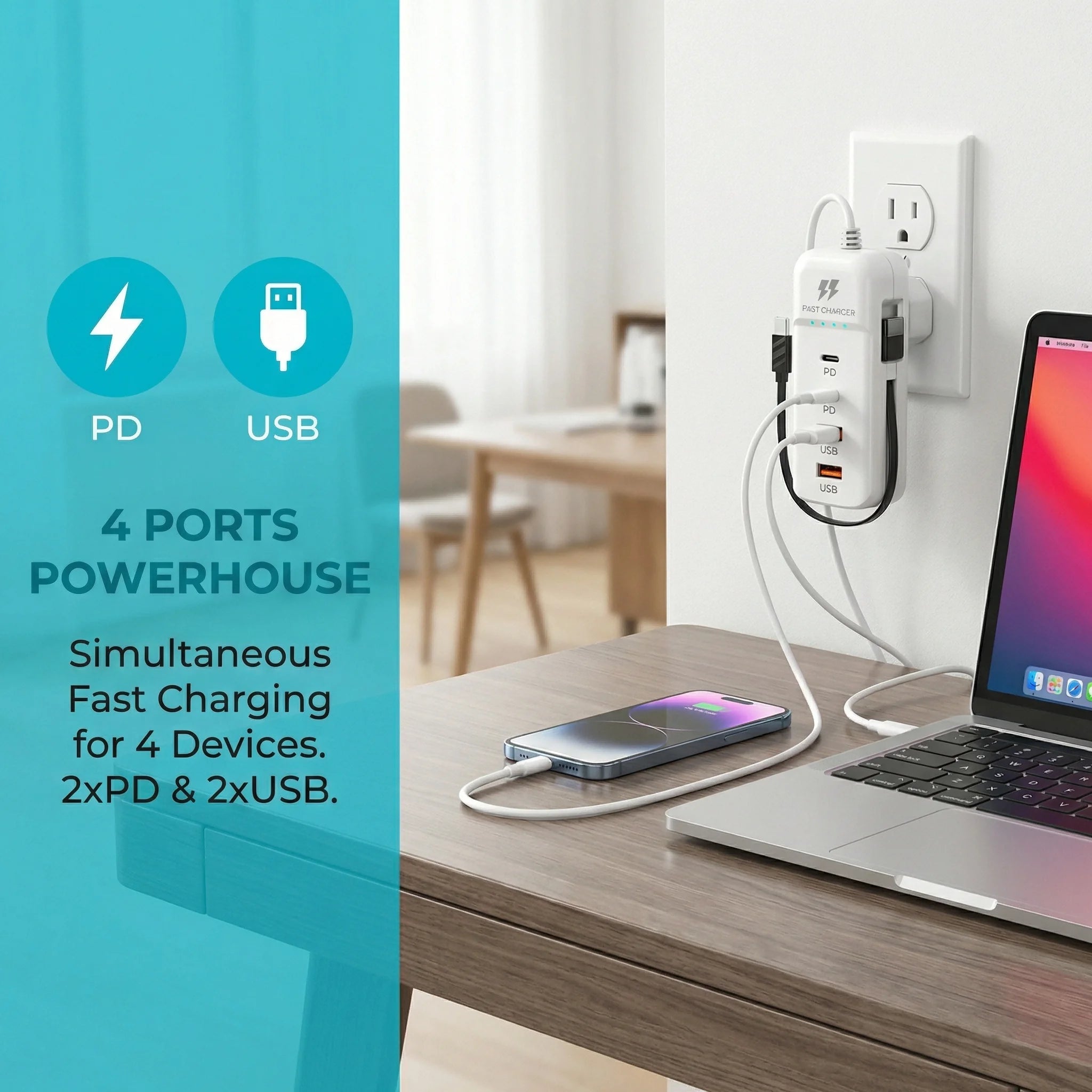 USB Charger PD Type C Fast Charge Quick Wall Chargers Multiport USB Hub Adapter Mobile Phone EU/US Plug USB Type C Quick Charger