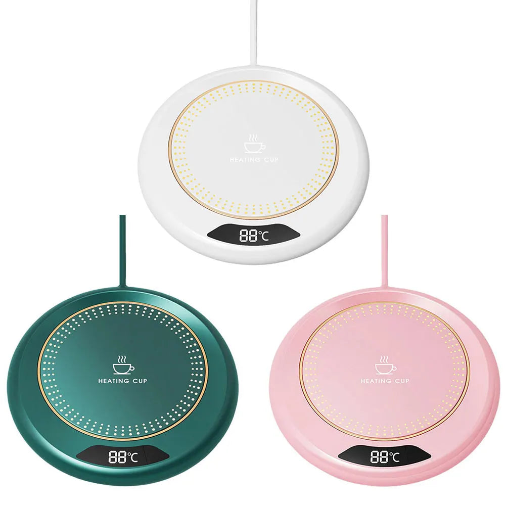 USB Coffee Mug Warmer with 3 Temperature Settings Smart Cup Warmer Electric Beverage Warmer for Hot Coffee Tea and Milk