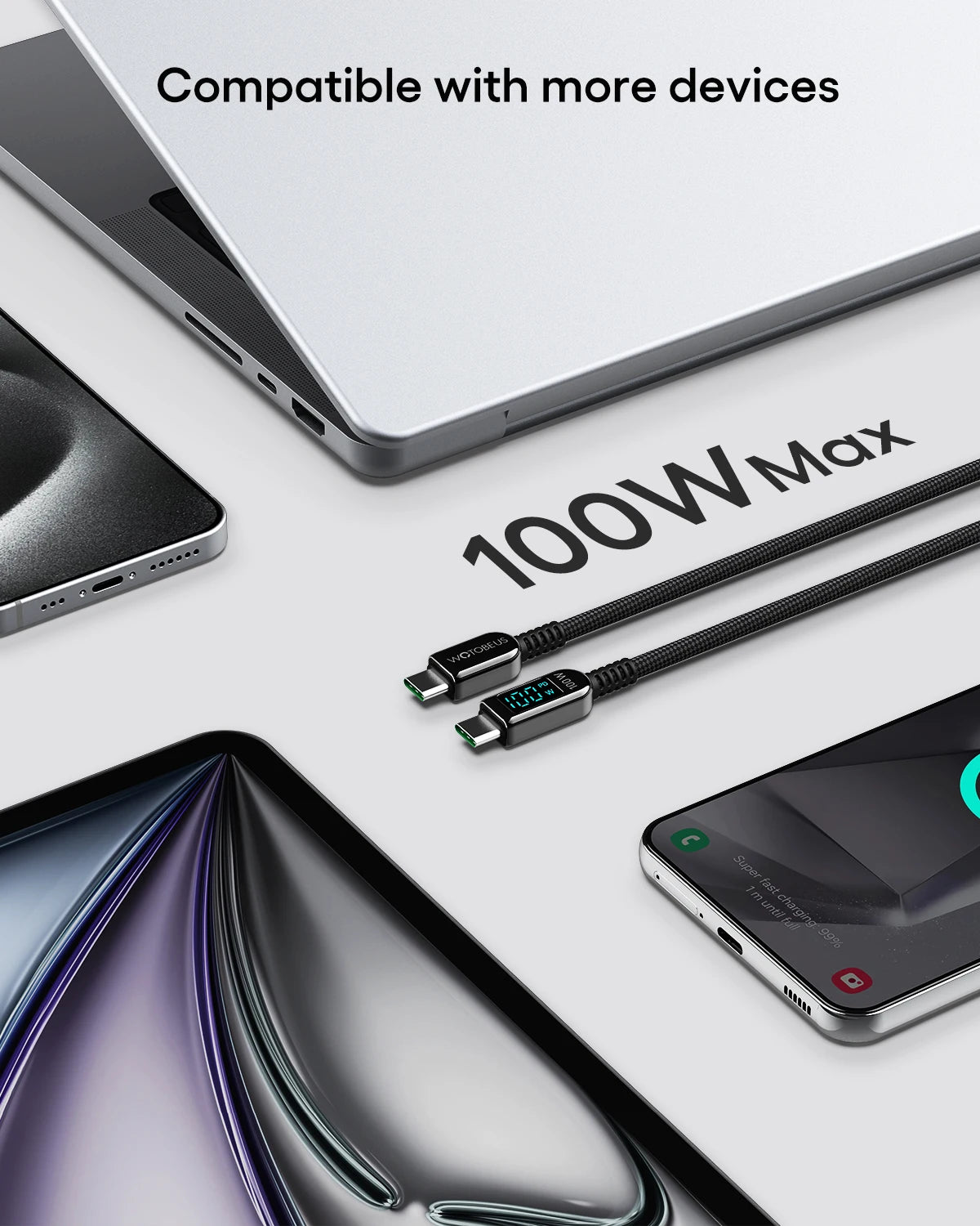 140W GaN USB-C Wall Charger 3-Port Power Meter,PD3.1 140W PD100W PPS 65W 45W QC5 for MacBook Pro iPhone 17 16 Galaxy S25