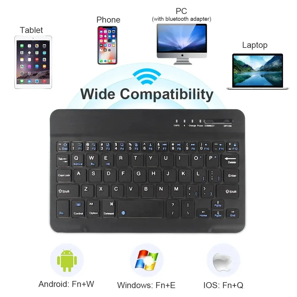 Bluetooth Keyboard for iPad 10th Generation iPad Pro 13 12 11 10 9 8 7 Inch iPad Air 13 11th iPad Mini Samsung Xiaomi Tablets