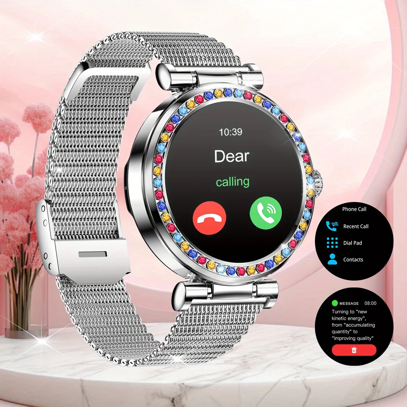 Woman Smart Watch,call Notification and Rejection,  Pedometers, Music Playback, for Women Gift