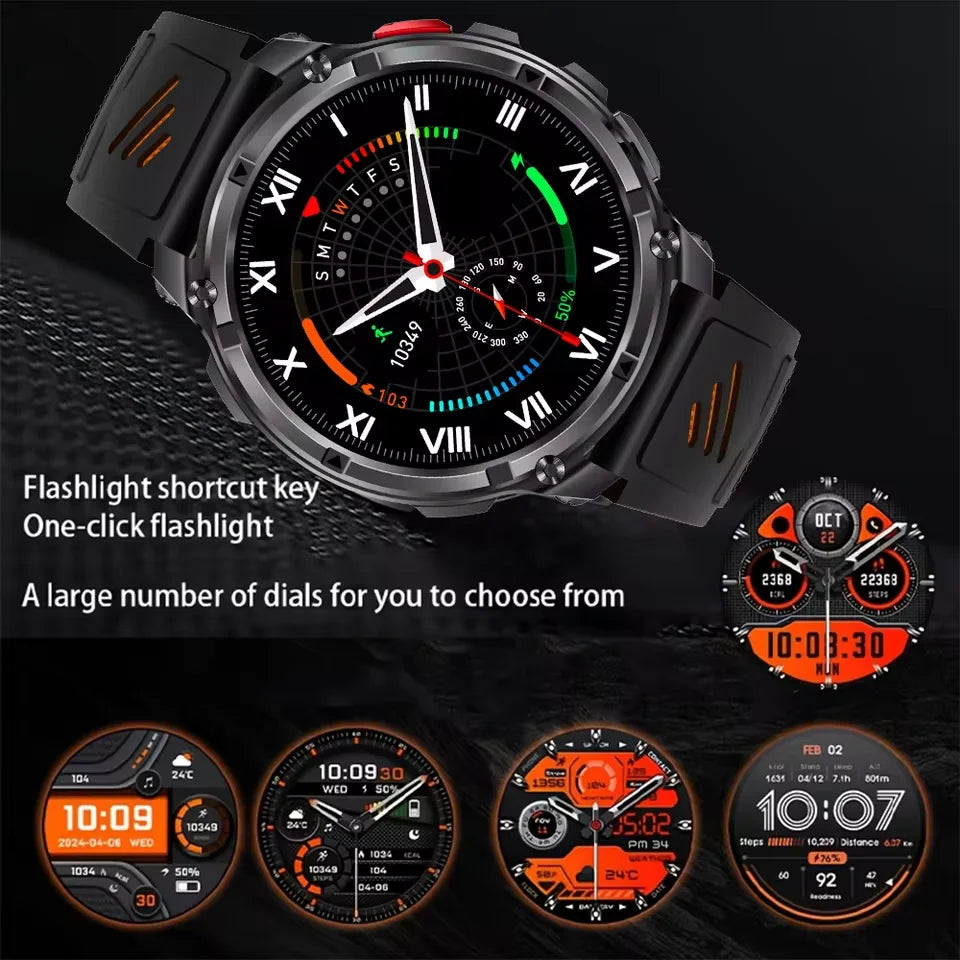 2026 New T-Rex3 Pro 1100mAh Battery Smart Watch GPS path 5ATM Waterproof Sports Run tracker Outdoors Compass Military Smartwatch