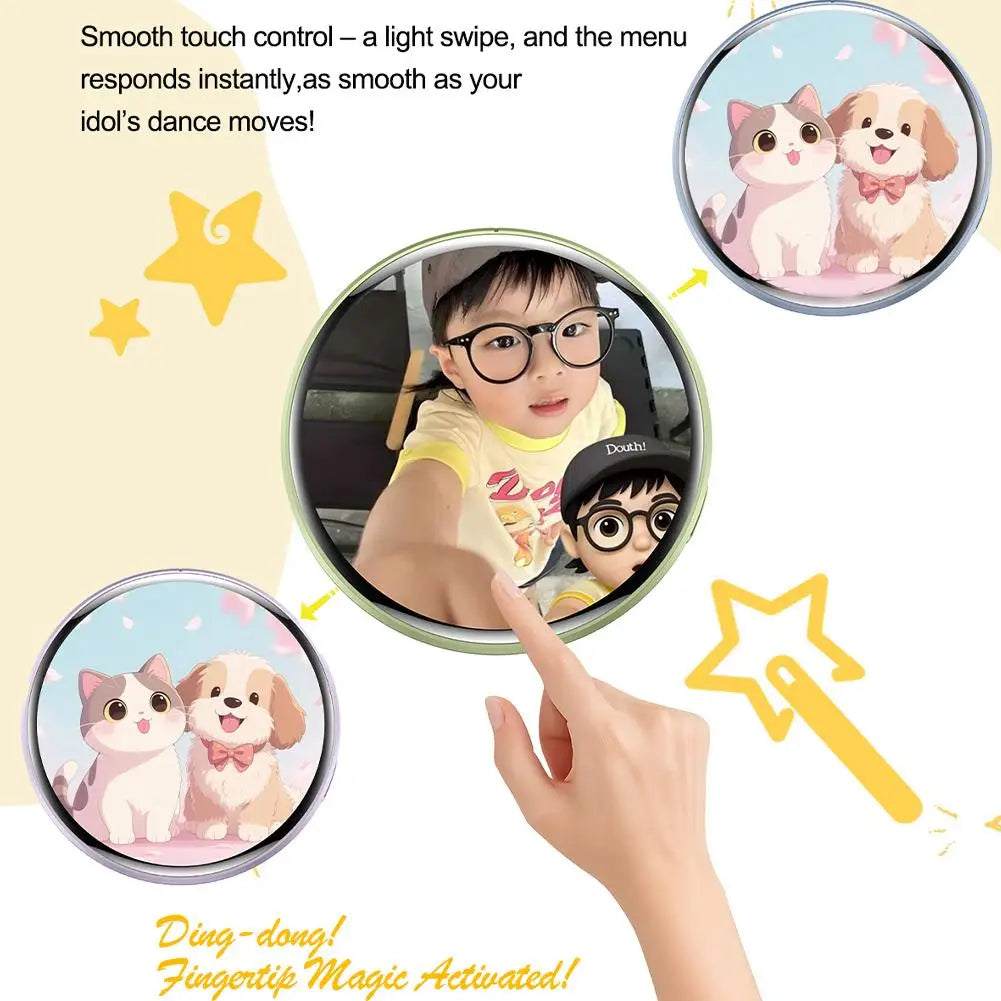 Anime E-Badge Display Pin 1.7 Inch Touch Screen LED Button Touchscreen E-Ink Photo Frame With Video Playback