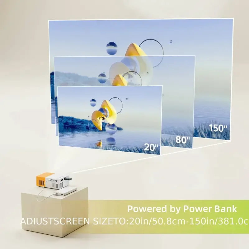 Ultra high definition projector for home bedroom wall projection, home cinema with mobile phone screen projection, TV office