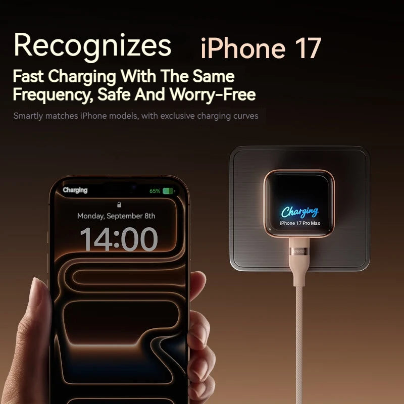 Anker Nano Smart 45W Type C Charger Fast Charging Compact and Foldable Plug USB C Charger Block for iphone 17 and more