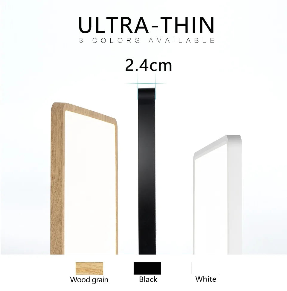 MARPOU Tuya Smart LED Ceiling Lamp Wood Grain App Voice Control Alexa/Google Remote Control Square Ceiling Lights Living Room