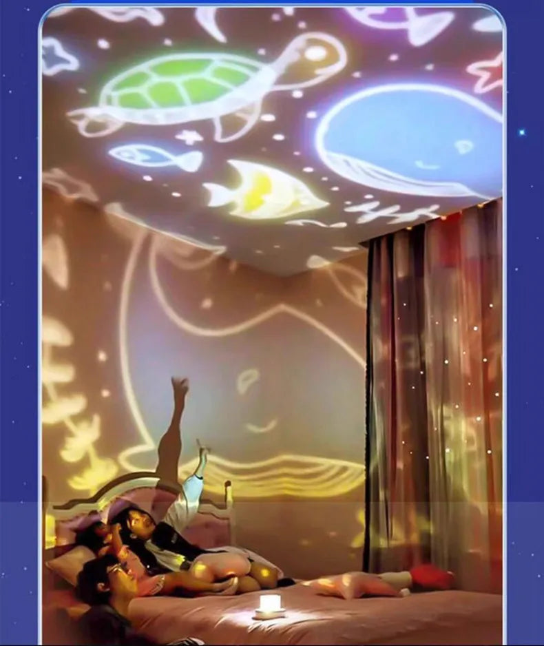 Kids Gift Projector Night Light Rechargeable 360 Adjustable Design Bedroom Nebula Galaxy Projector Lights Christmas Birthday