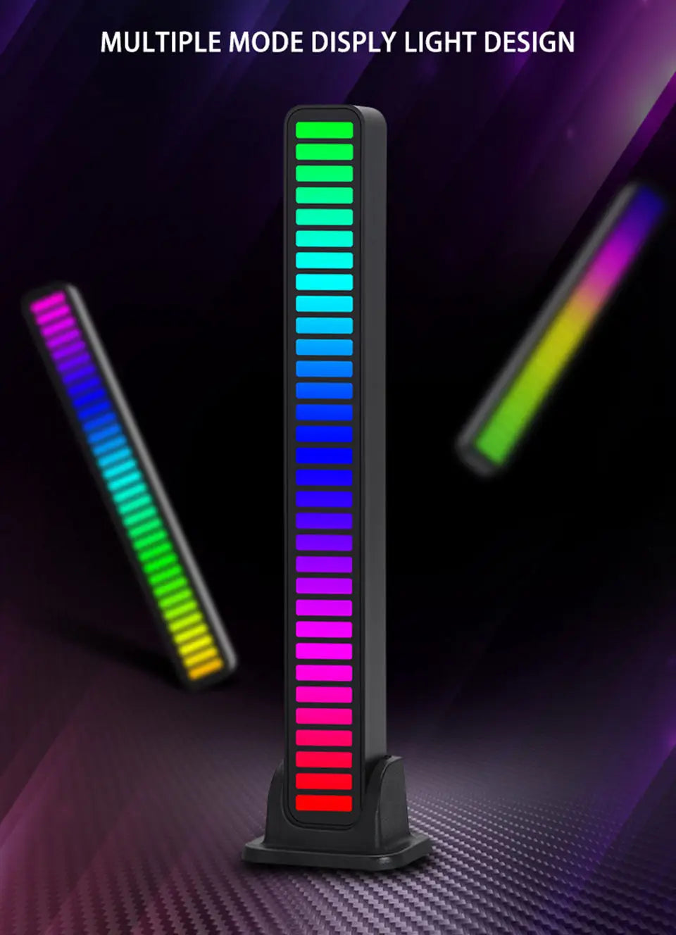 LED Ambient Light RGB Table Lamp Bluetooth Music Sync Night Light USB Rechargeable Desk Mood Light for Car PC Gaming Room Decor