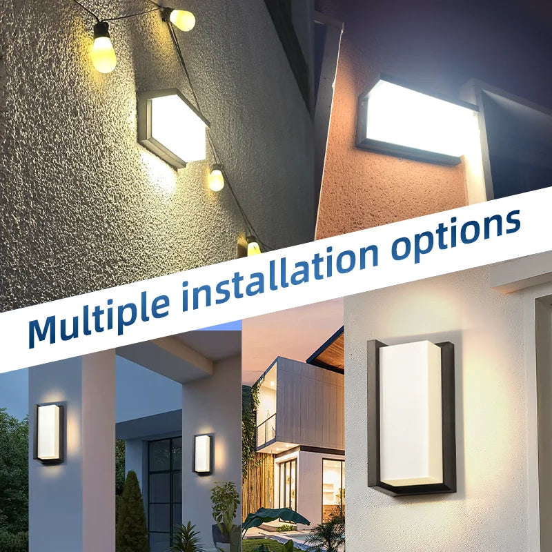 LED Outdoor Wall Light Ip65 Waterproof Wall Lamp Led Outdoor Lighting Porch Lights For Balcony Home Garden Light Bedroom 85-220V