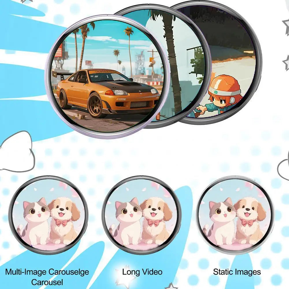 Anime E-Badge Display Pin 1.7 Inch Touch Screen LED Button Touchscreen E-Ink Photo Frame With Video Playback